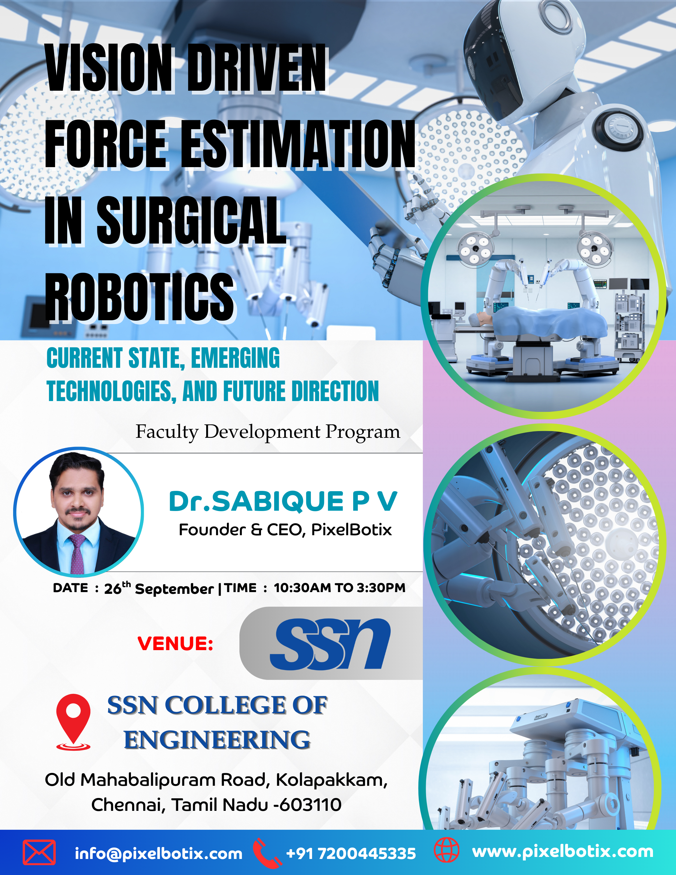Frontiers of Intelligence: Optimization & Emerging Technologies for Smart and Sustainable Systems in SSN College