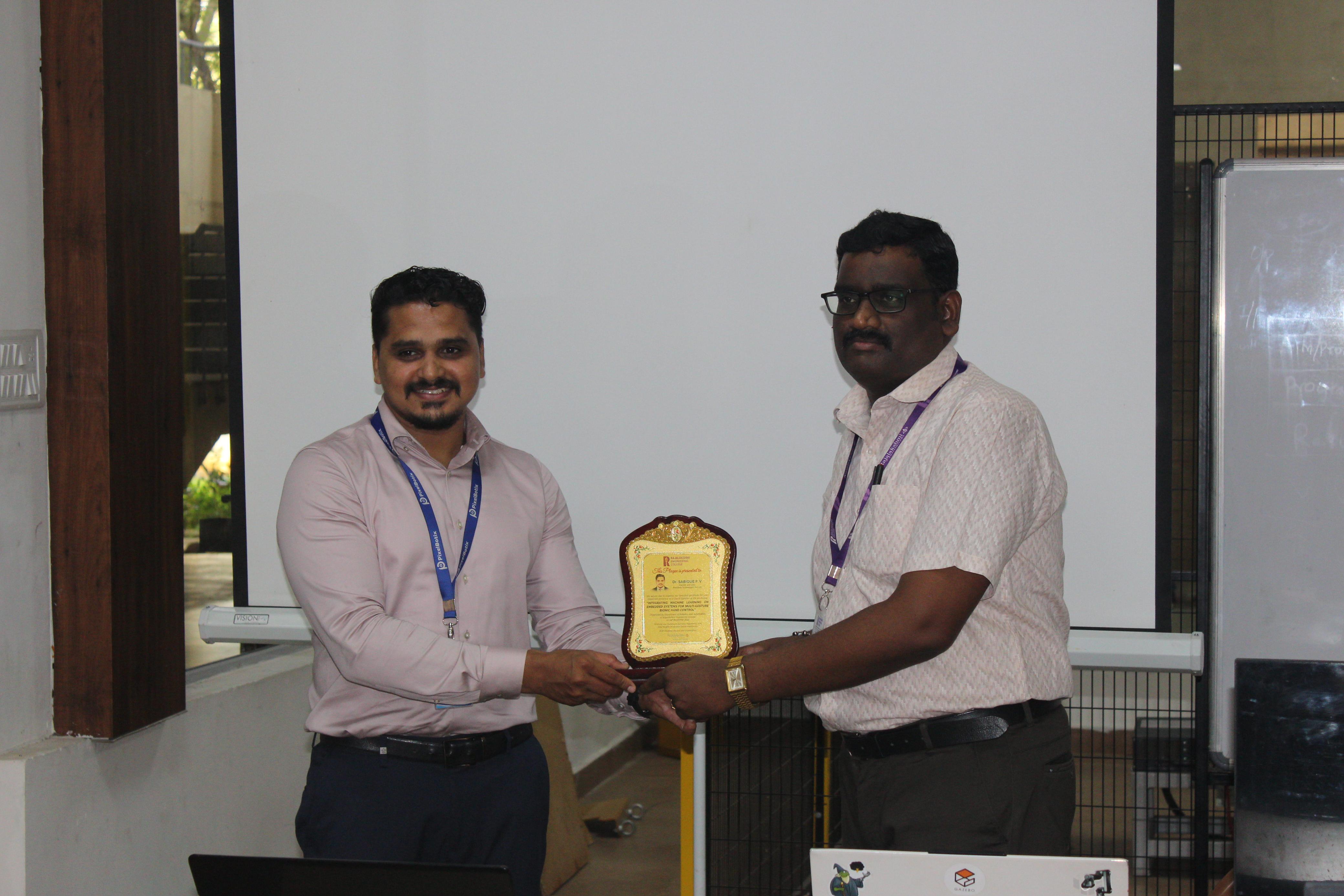 Integrating Machine Learning on Embedded Systems for multi- gesture bionic hand control at Rajalakshmi Engineering College